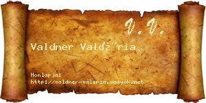 Valdner Valéria névjegykártya